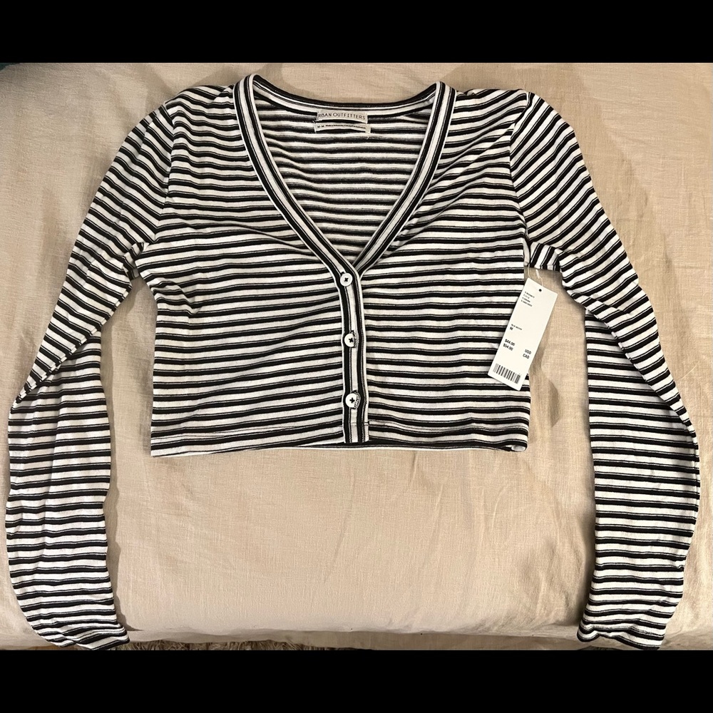 Urban Outfitters Striped Cropped Shirt